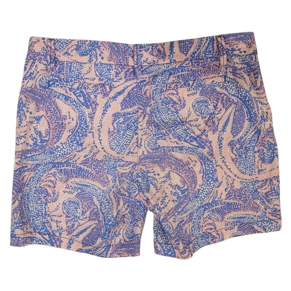 Lilly Pullitzer Jayne Stretch Shorts Paisley Design Blue & Pink Size 10 - Picture 2 of 9